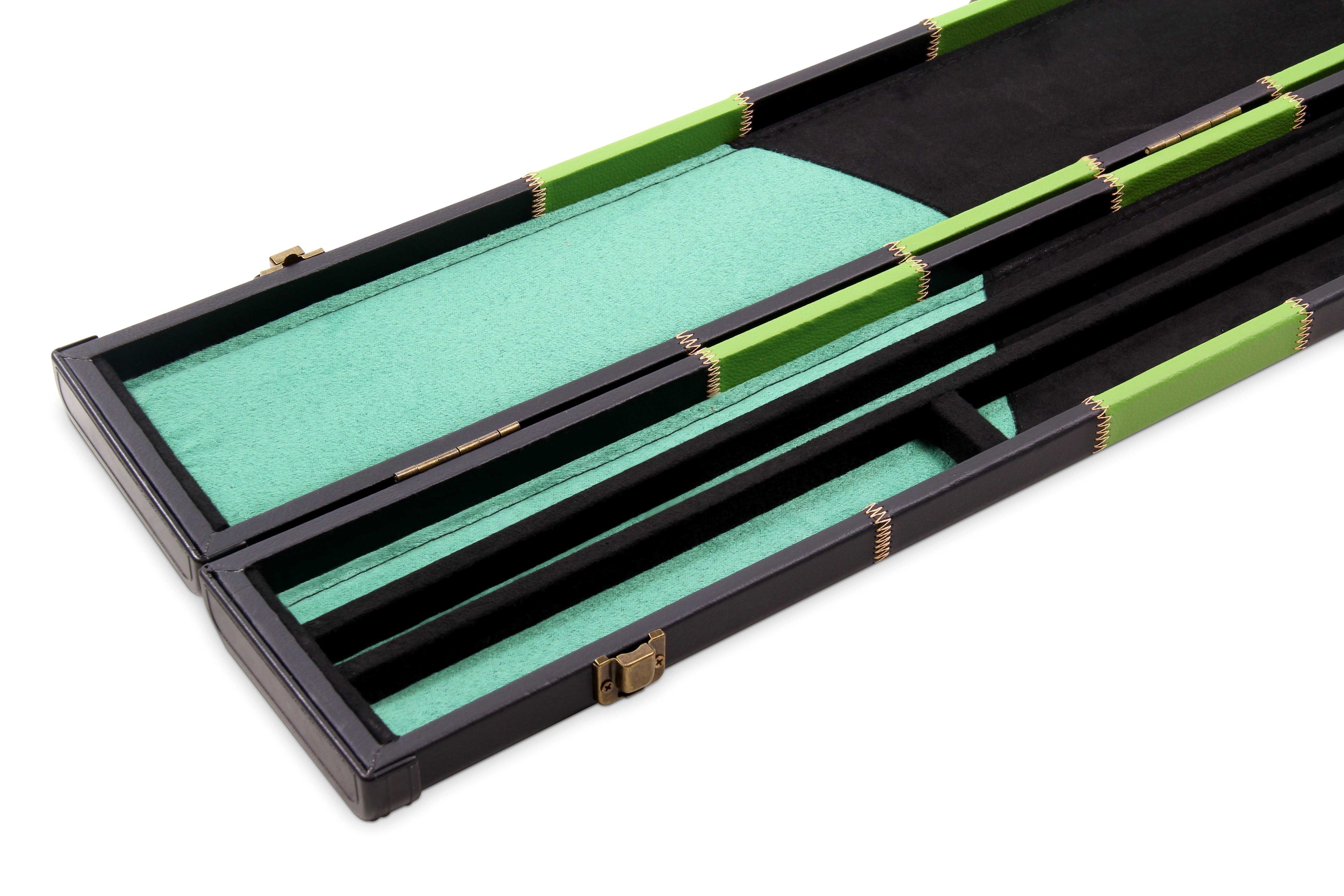 Deluxe chequered 2-piece cue case - 3 slot