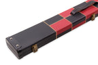 Deluxe chequered 2-piece cue case - 3 slot