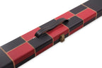 Deluxe chequered 2-piece cue case - 3 slot