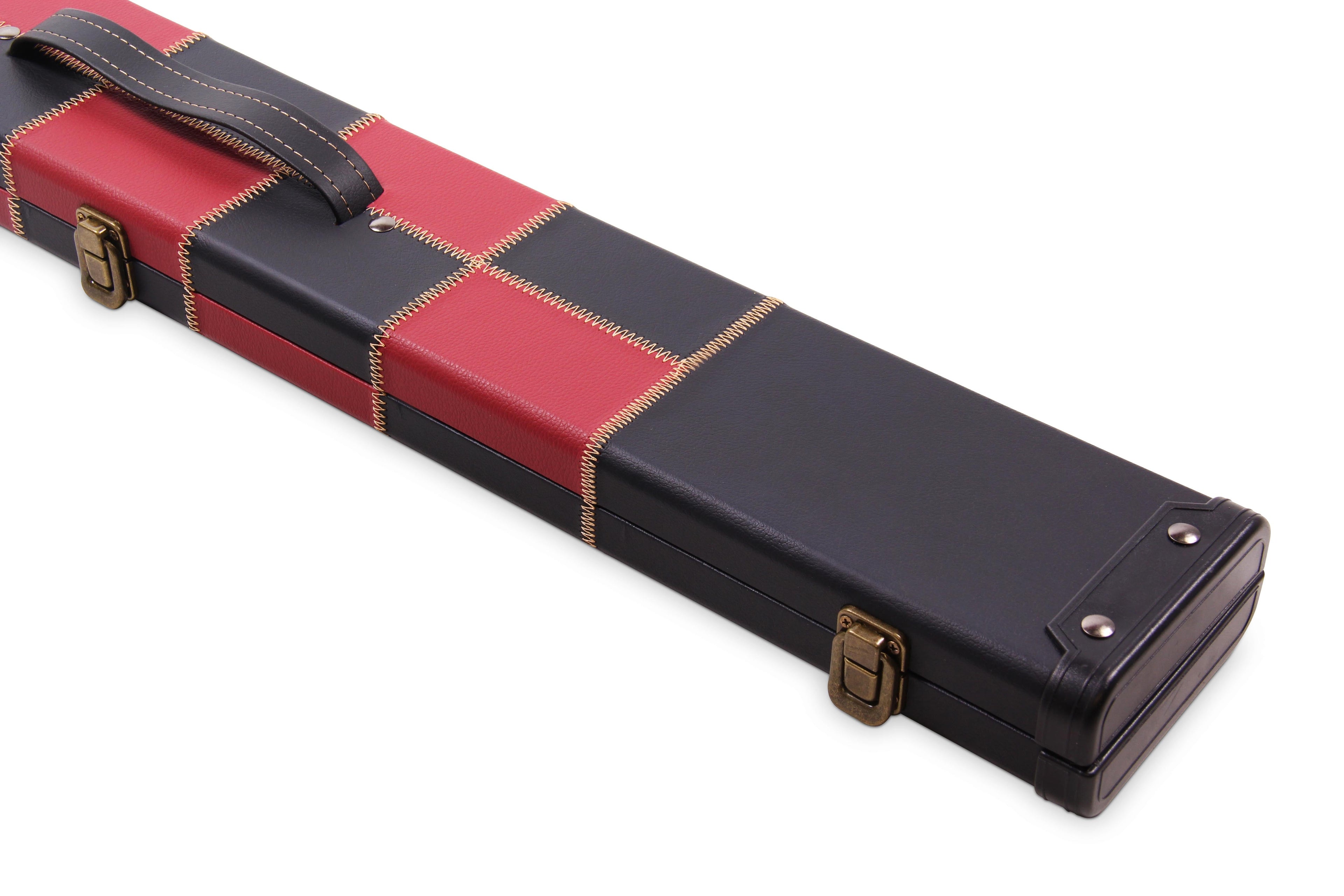 Deluxe chequered 2-piece cue case - 3 slot