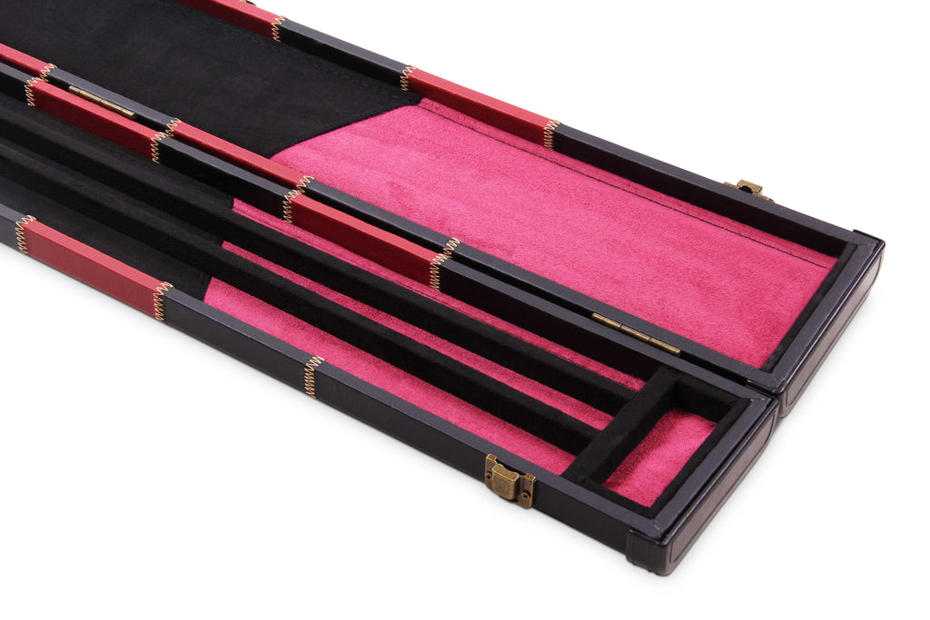 Deluxe chequered 2-piece cue case - 3 slot