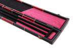 Deluxe chequered 2-piece cue case - 3 slot