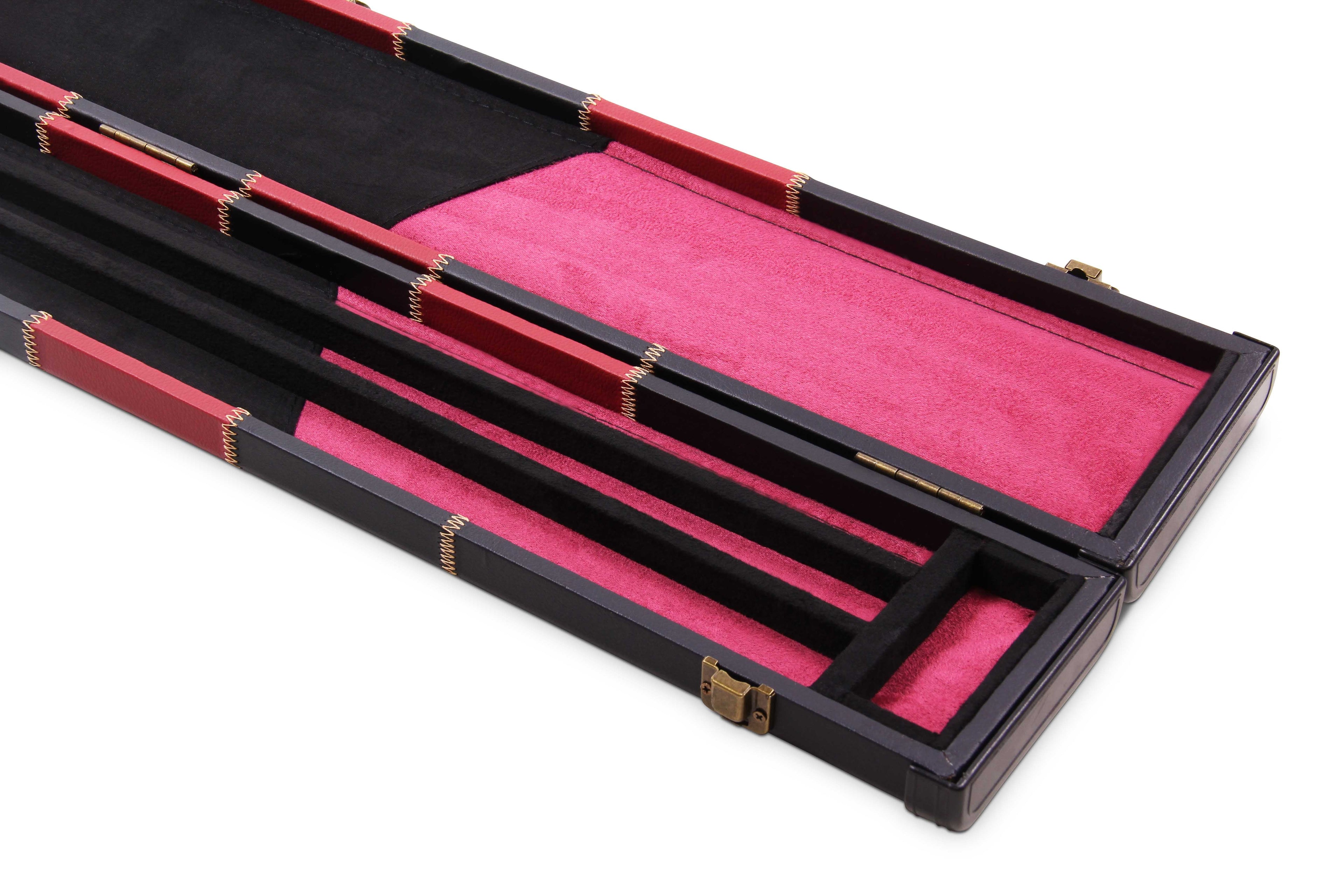 Deluxe chequered 2-piece cue case - 3 slot