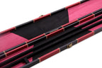Deluxe chequered 2-piece cue case - 3 slot