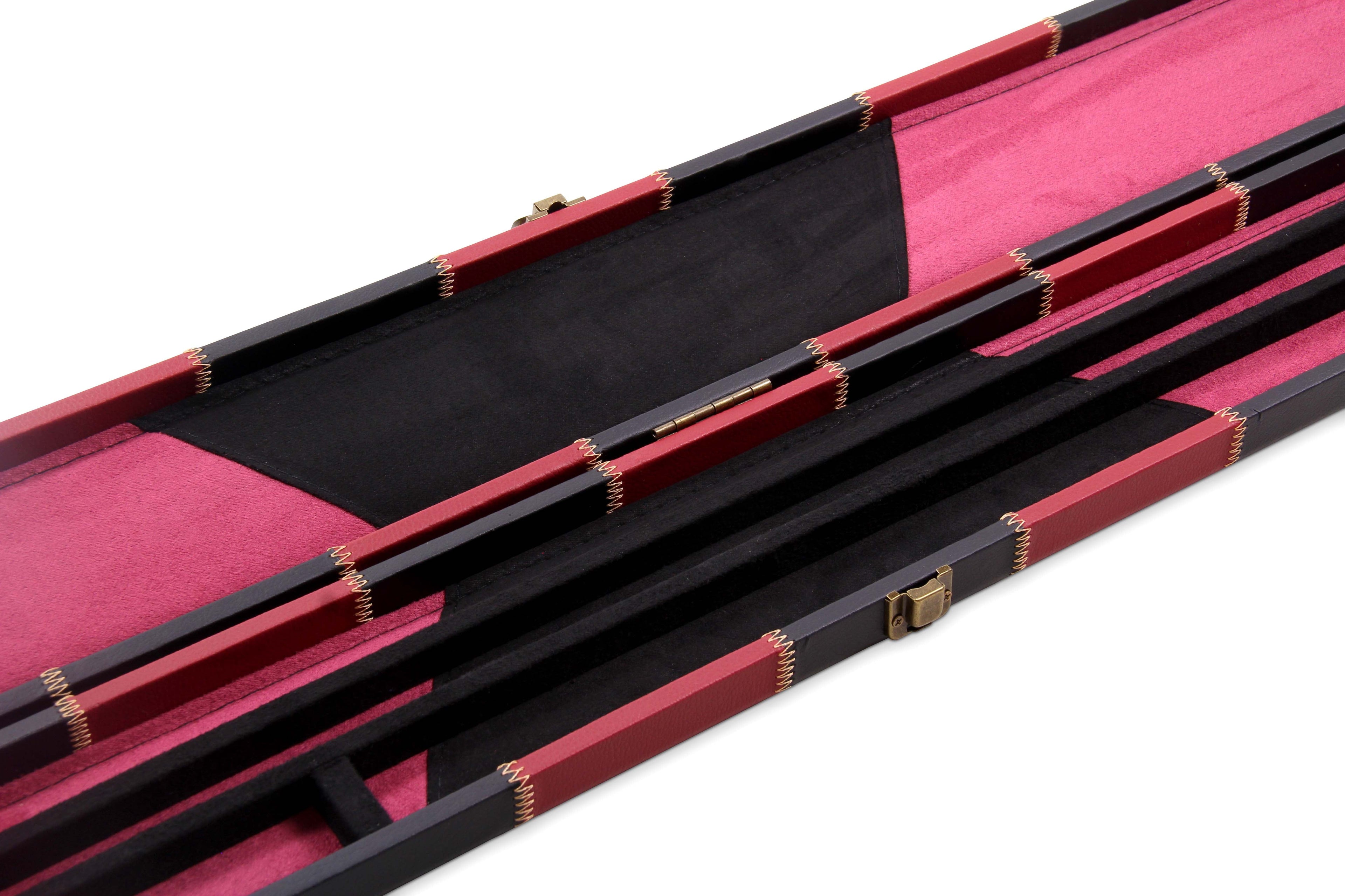 Deluxe chequered 2-piece cue case - 3 slot
