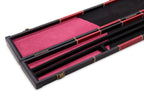 Deluxe chequered 2-piece cue case - 3 slot