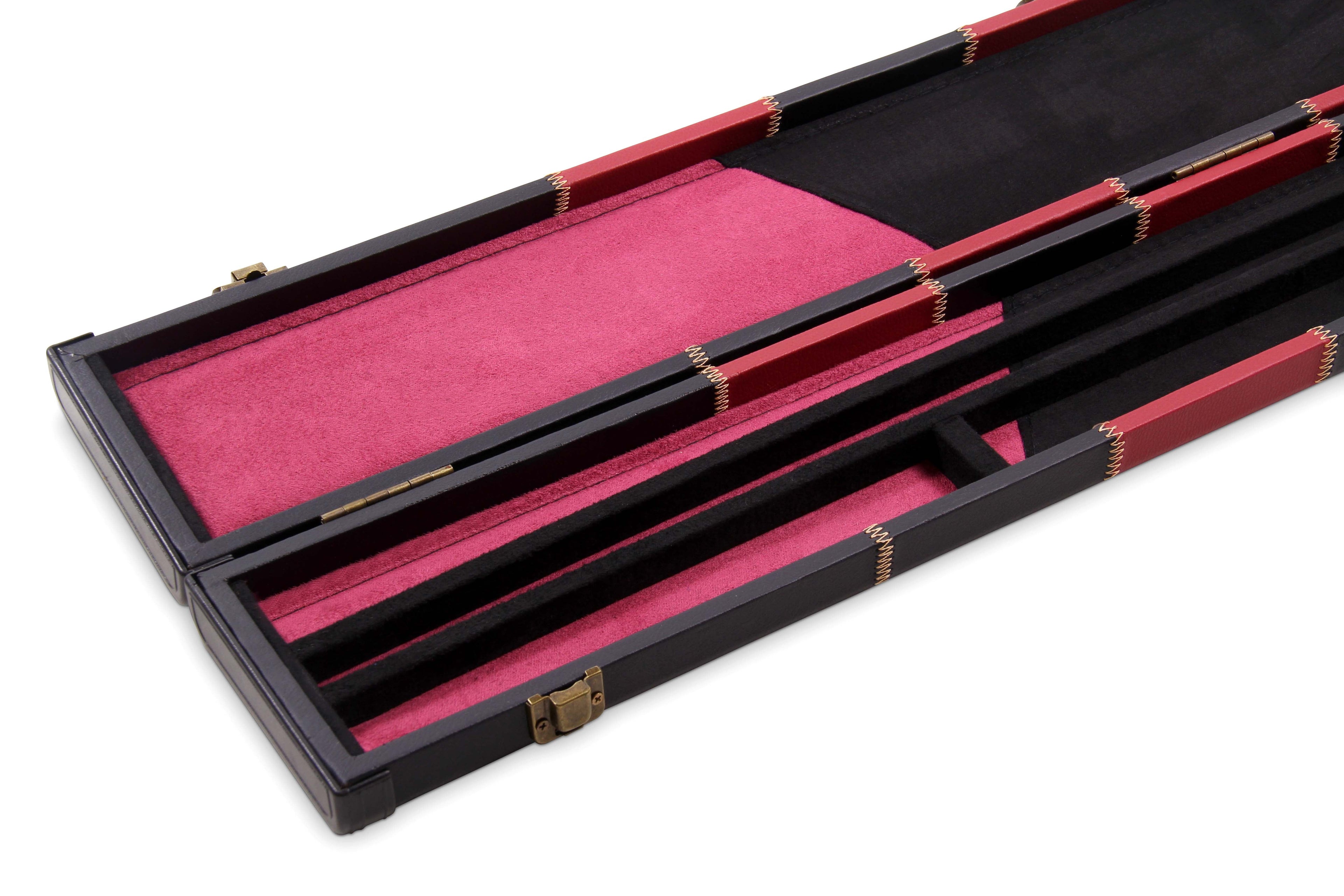 Deluxe chequered 2-piece cue case - 3 slot