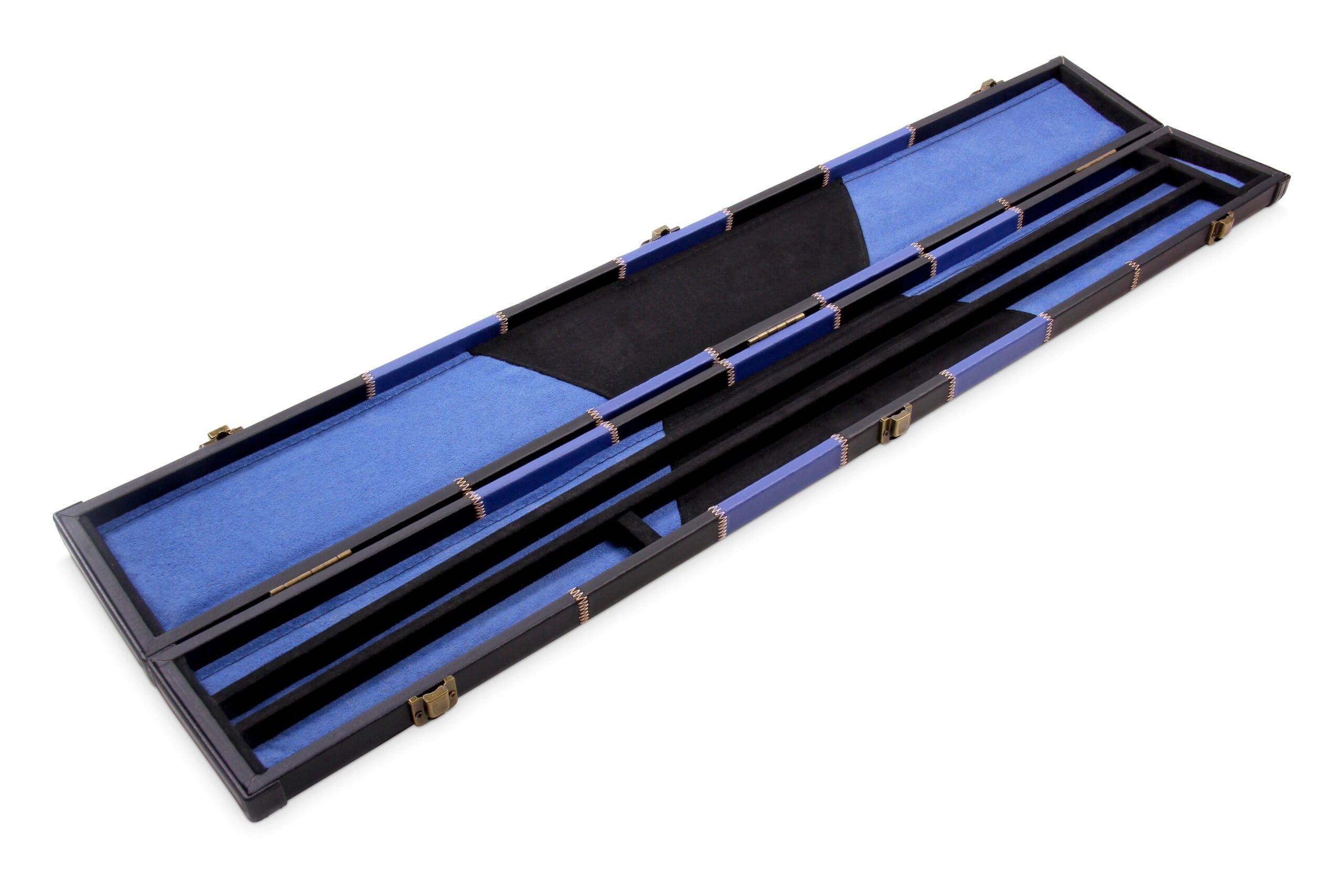 Deluxe chequered 2-piece cue case - 3 slot