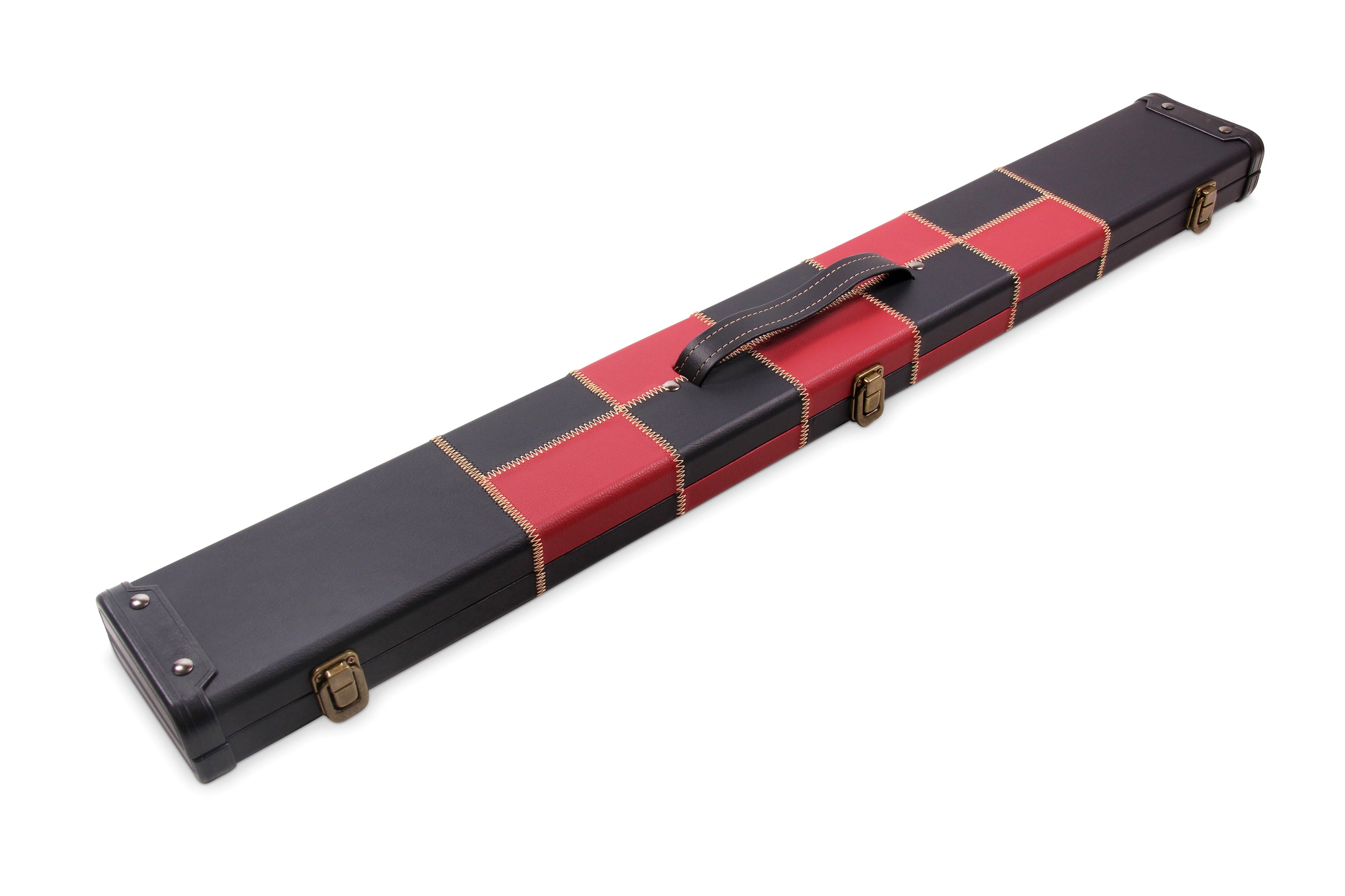 Deluxe chequered 2-piece cue case - 3 slot