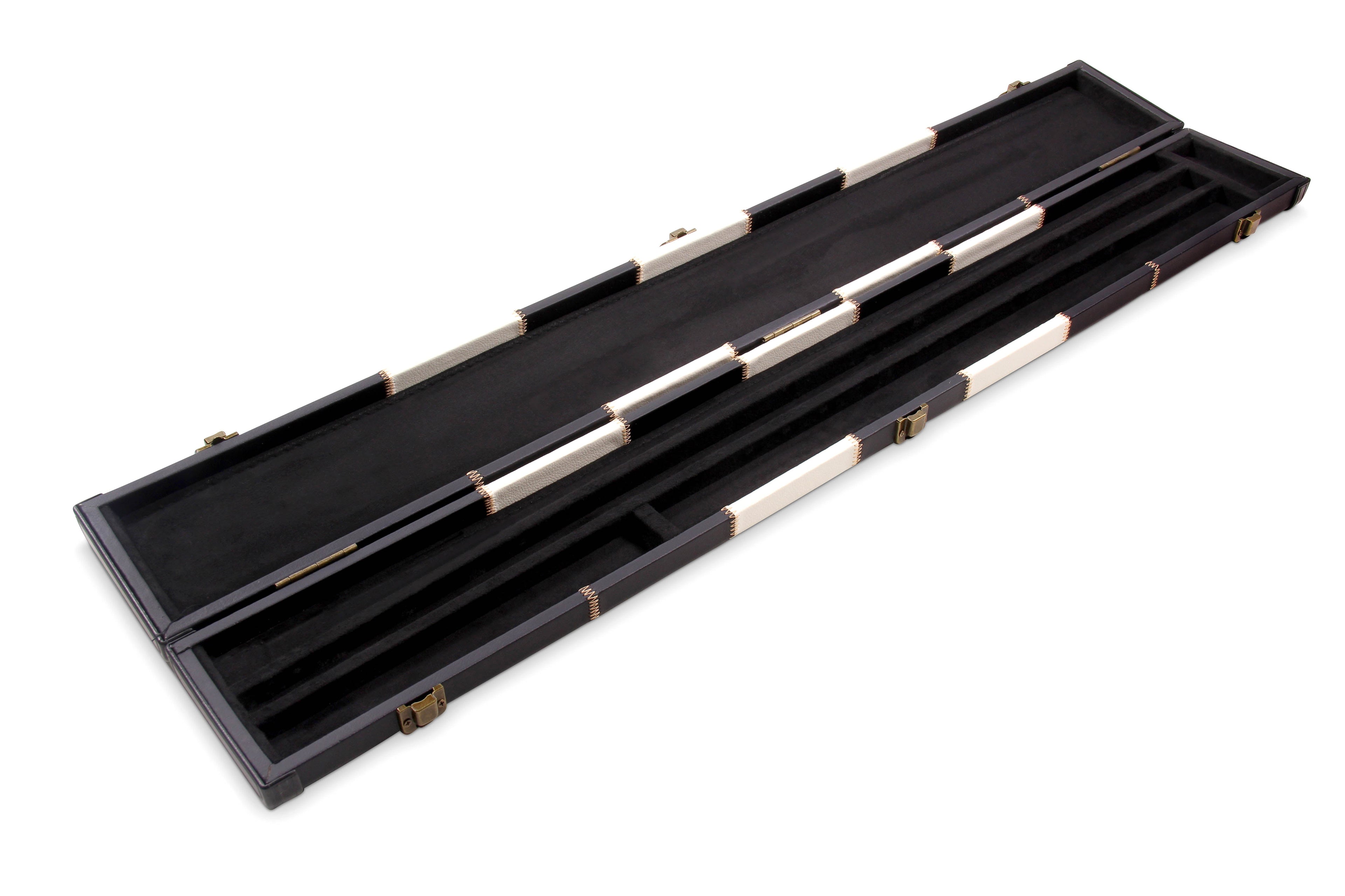 Deluxe chequered 2-piece cue case - 3 slot