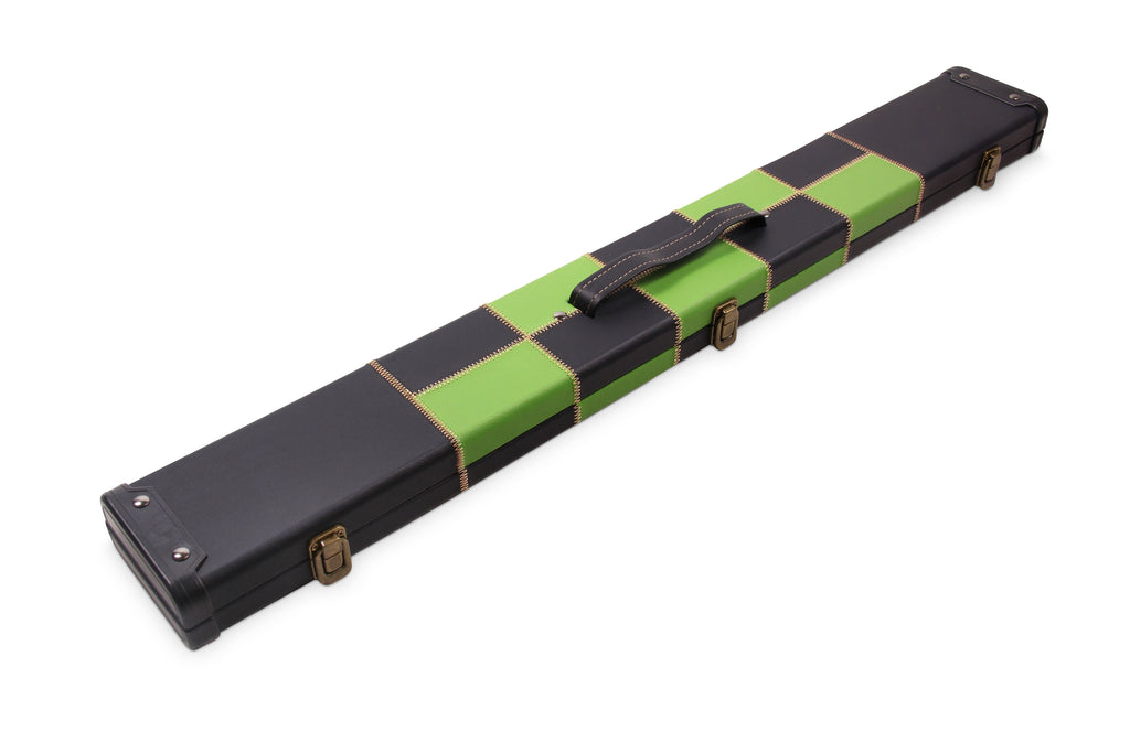 Deluxe chequered 2-piece cue case - 3 slot