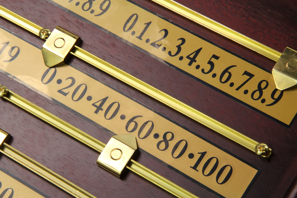 Mahogany 4-player snooker scoreboard