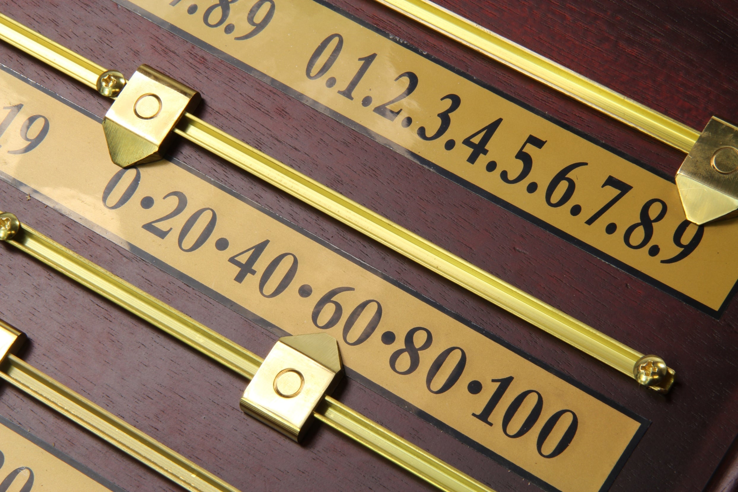 Mahogany 4-player snooker scoreboard