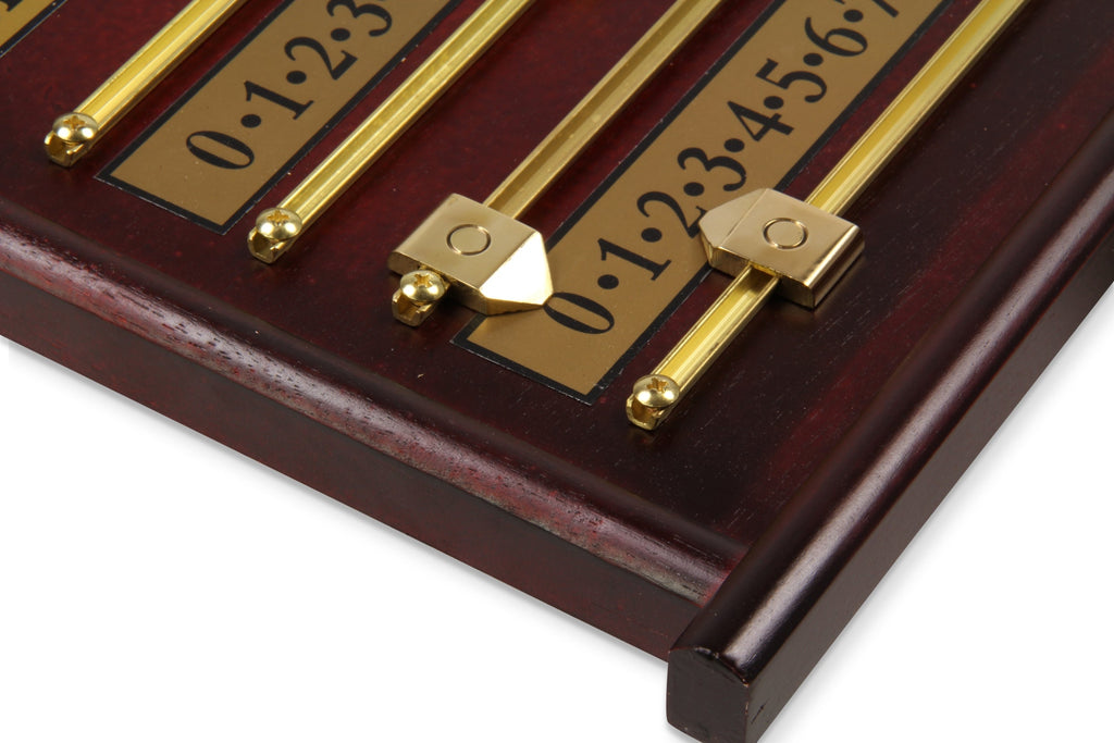 Mahogany 4-player snooker scoreboard