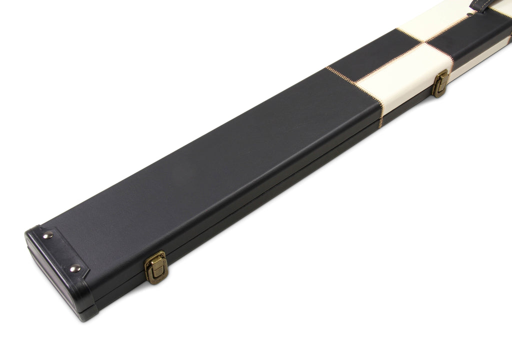 Deluxe wide chequered 1-piece cue case - 3 cues
