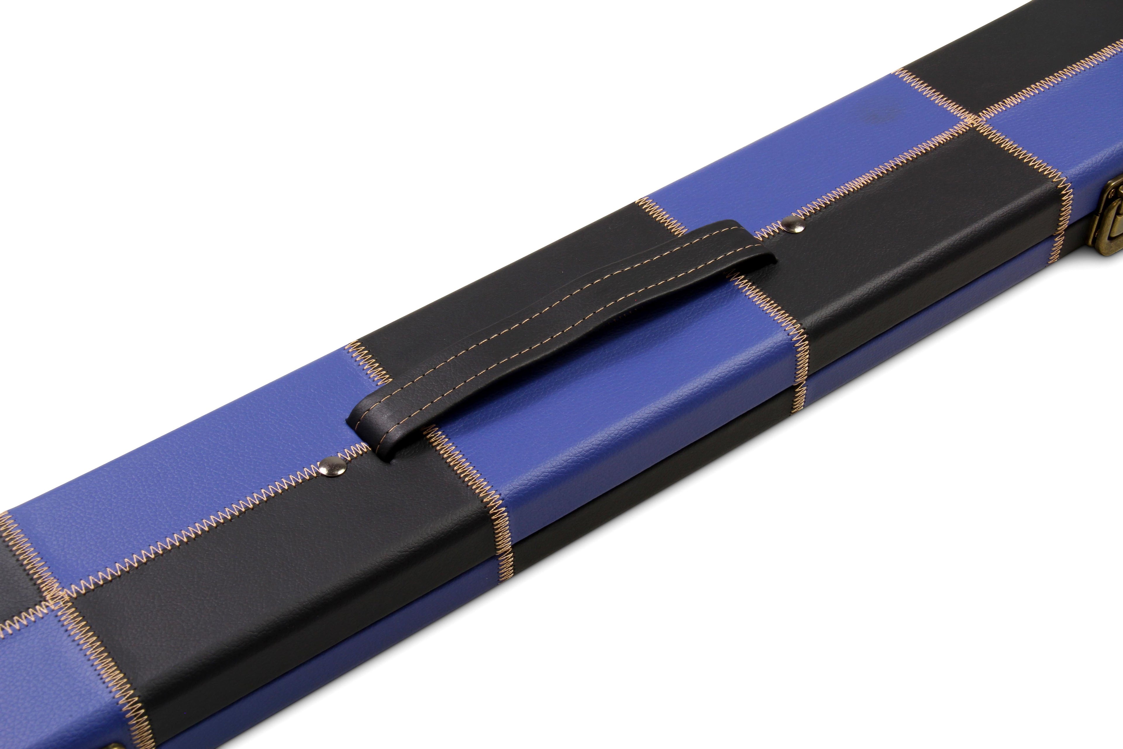 Deluxe wide chequered 1-piece cue case - 3 cues