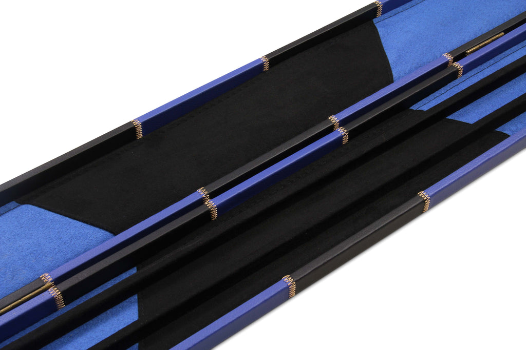 Deluxe wide chequered 1-piece cue case - 3 cues