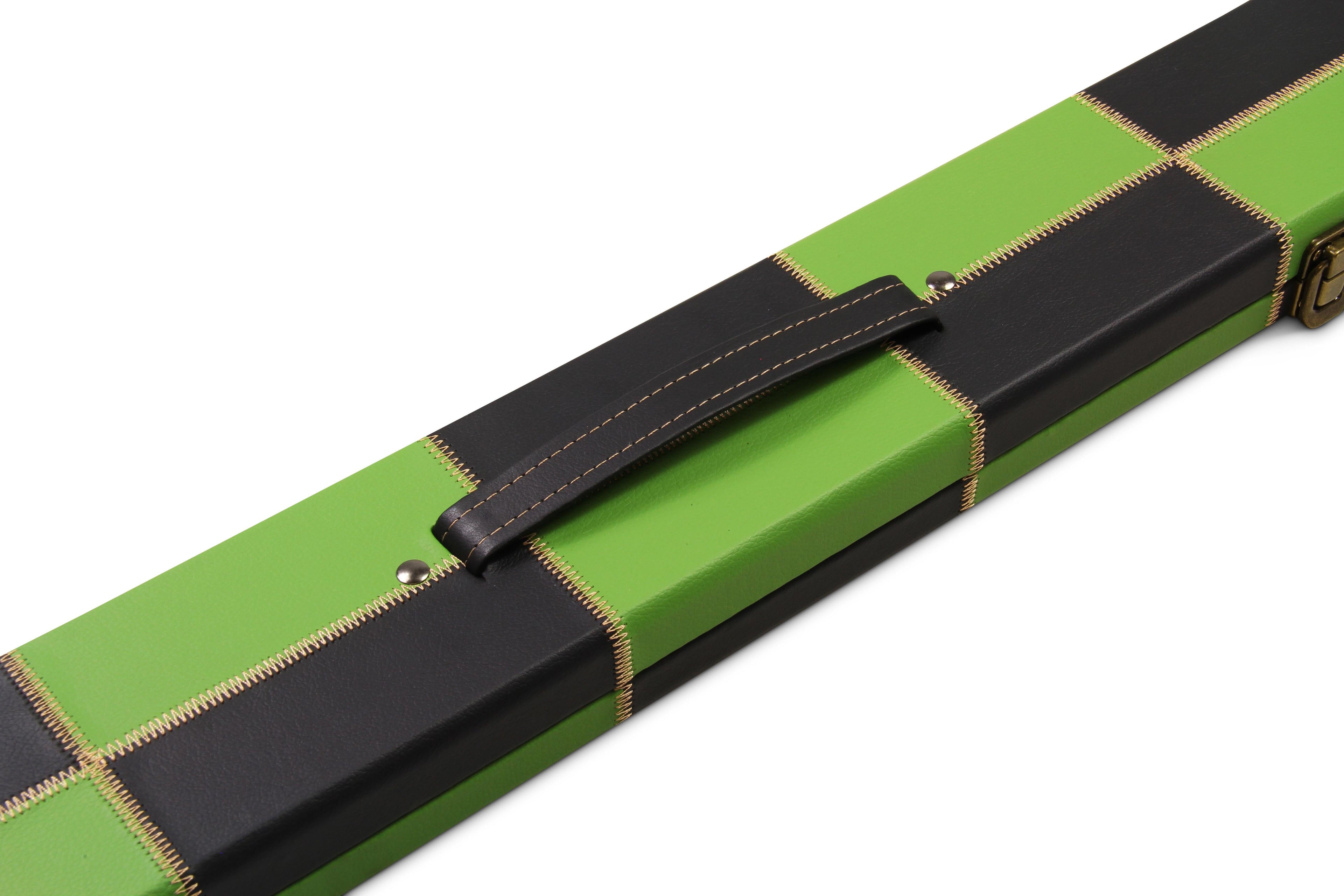 Deluxe wide chequered 1-piece cue case - 3 cues