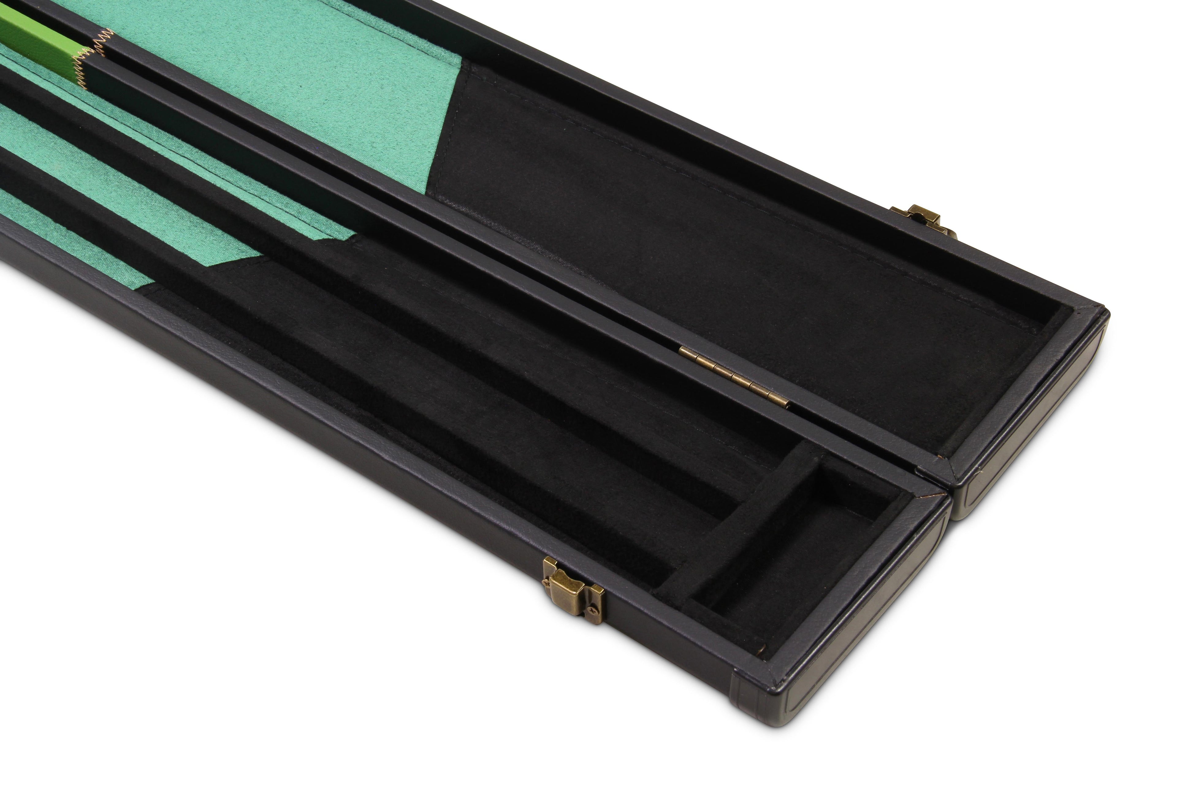 Deluxe wide chequered 1-piece cue case - 3 cues