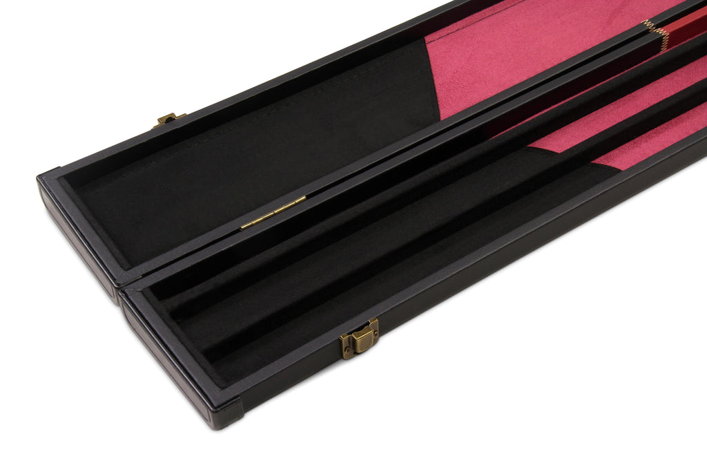 Deluxe wide chequered 1-piece cue case - 3 cues