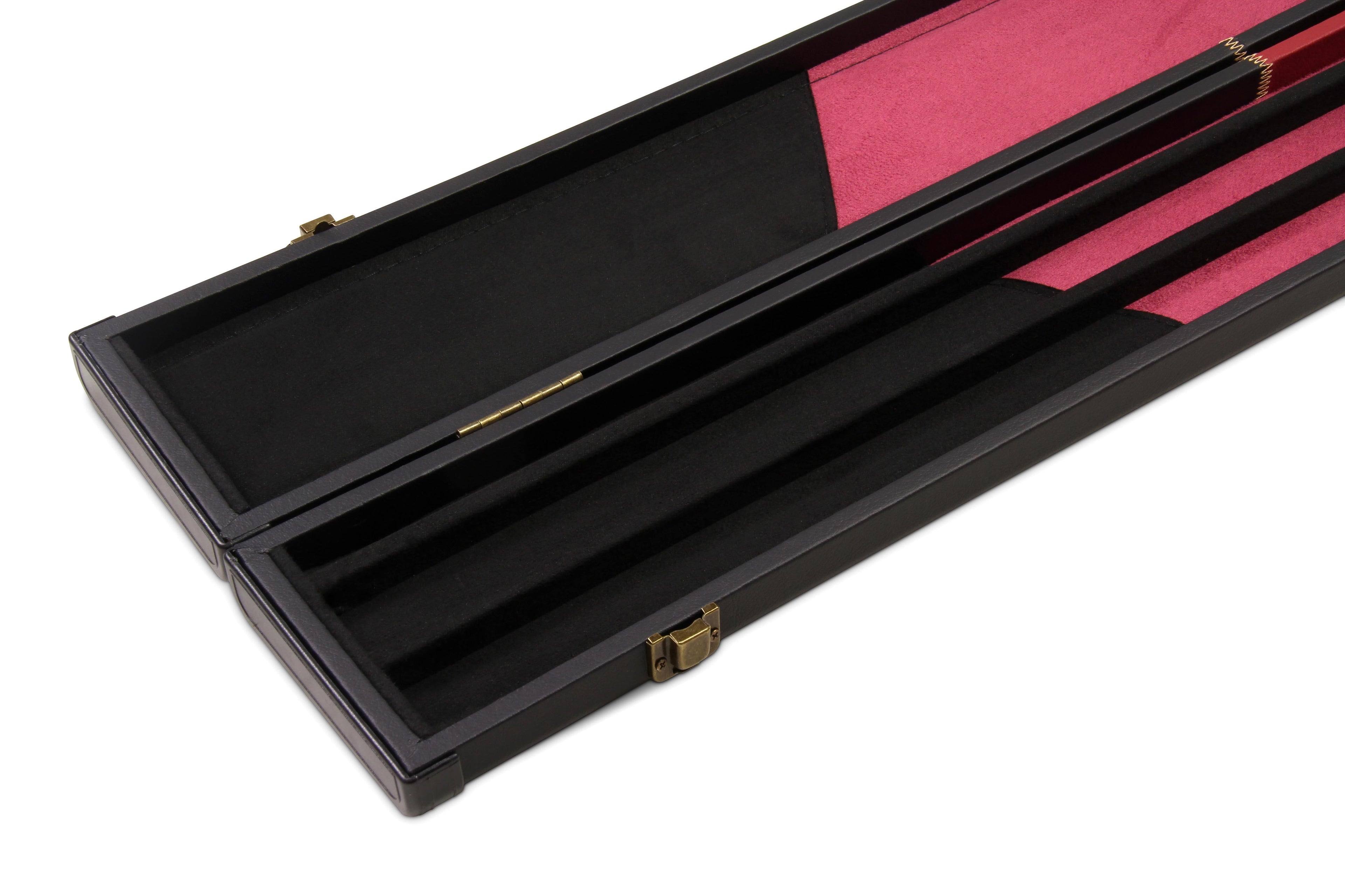 Deluxe wide chequered 1-piece cue case - 3 cues