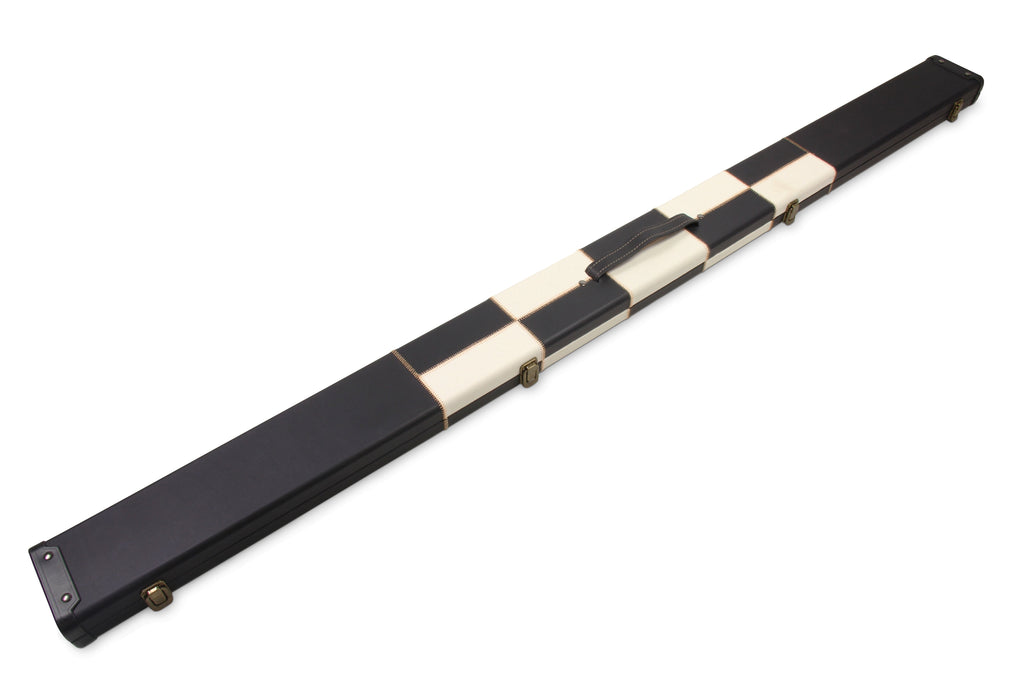Deluxe wide chequered 1-piece cue case - 3 cues