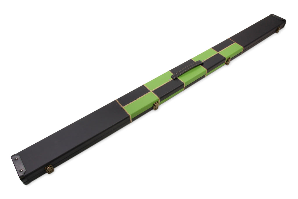 Deluxe wide chequered 1-piece cue case - 3 cues