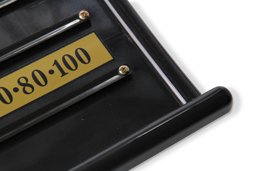 Black plastic 4-player snooker scoreboard