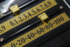 Black plastic 4-player snooker scoreboard