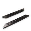 Black straight 6-way wall-mounted cue rack
