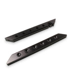 Black straight 6-way wall-mounted cue rack