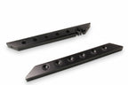 Black straight 6-way wall-mounted cue rack