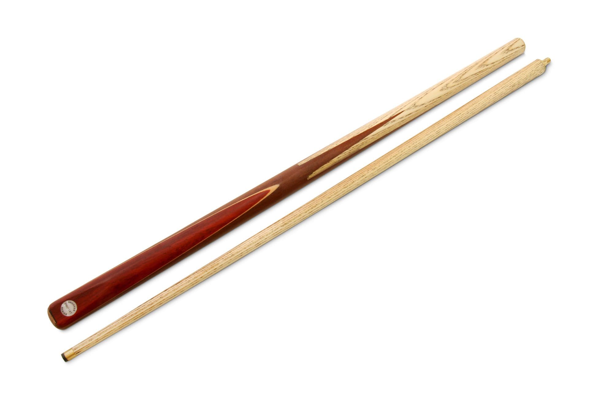 PRO147 JUNIOR CHAMPION 36 Inch Traditional 2pc Kids Junior Pool Snooker Cue Matching Ash Grain 10mm tip with Mini BLACK HARD Case -SE13