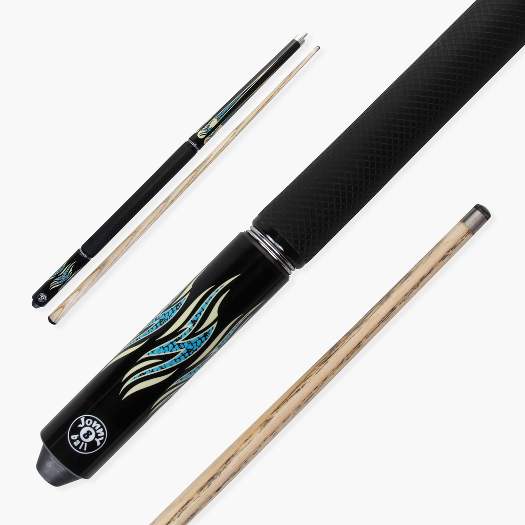 Jonny 8 Ball Aqua Riss 57-inch 2-piece pool cue