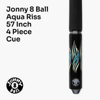 Jonny 8 Ball Aqua Riss 57-inch 2-piece pool cue