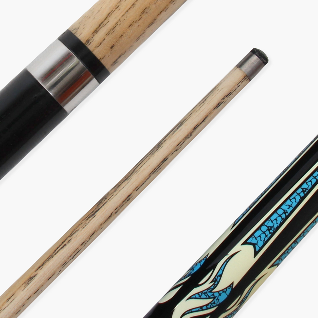 Jonny 8 Ball Aqua Riss 57-inch 2-piece pool cue
