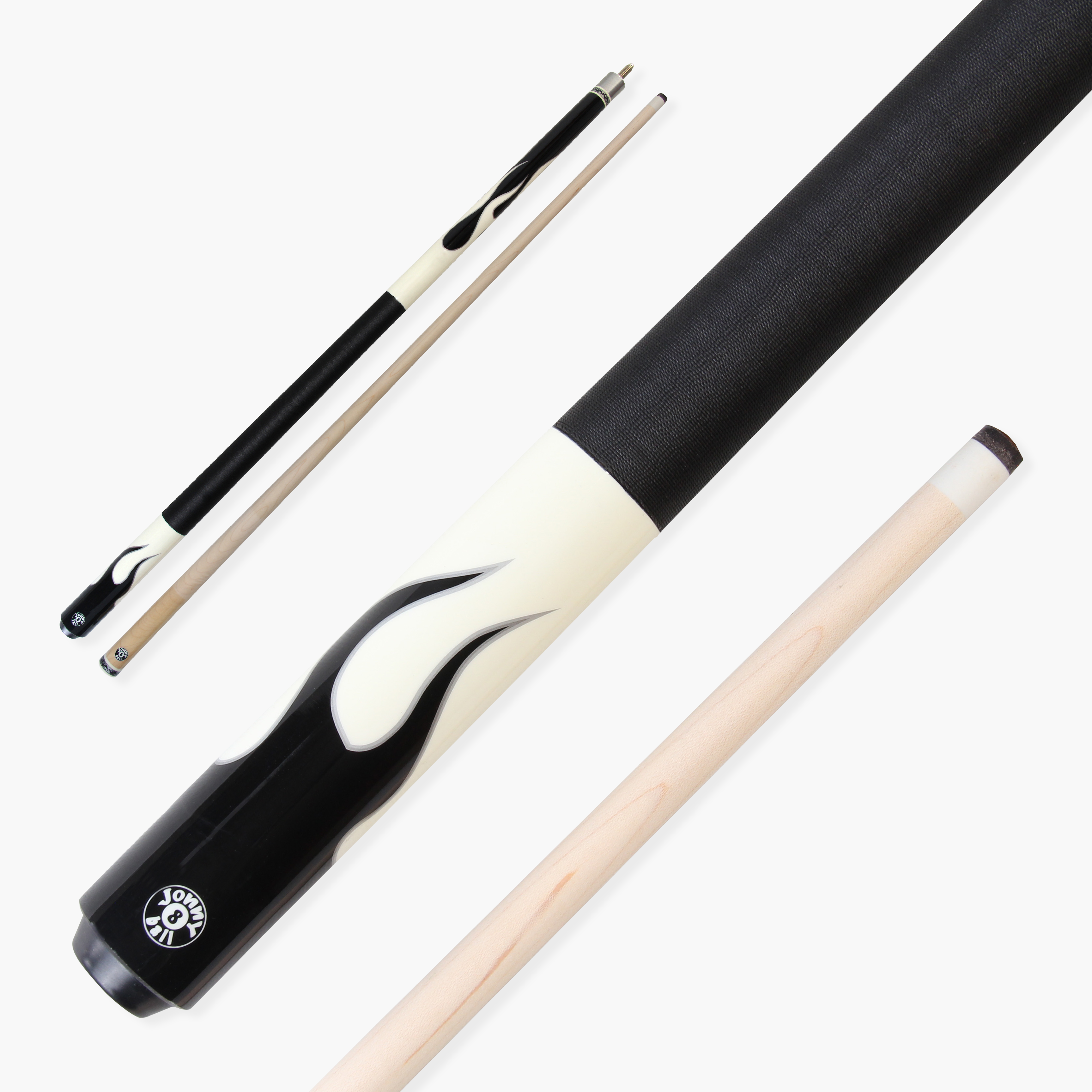 Jonny 8 Ball Flame 58-inch 2-piece cue Cue + Case