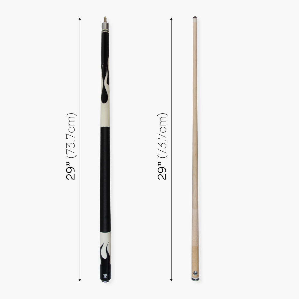 Jonny 8 Ball FLAME 58 Inch 2 Piece Snooker Pool Cue with Maple Shaft 11mm Tip