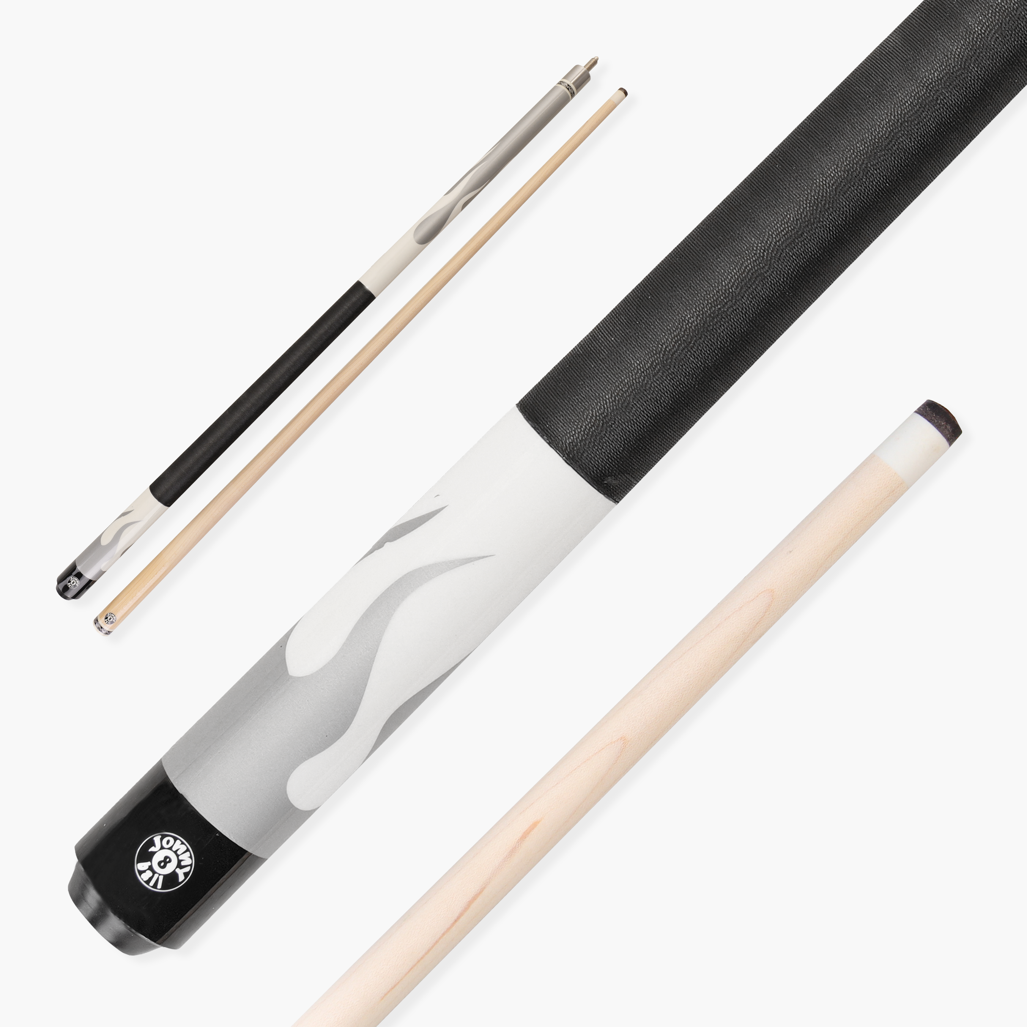 Jonny 8 Ball Flame 58-inch 2-piece cue Cue + Case