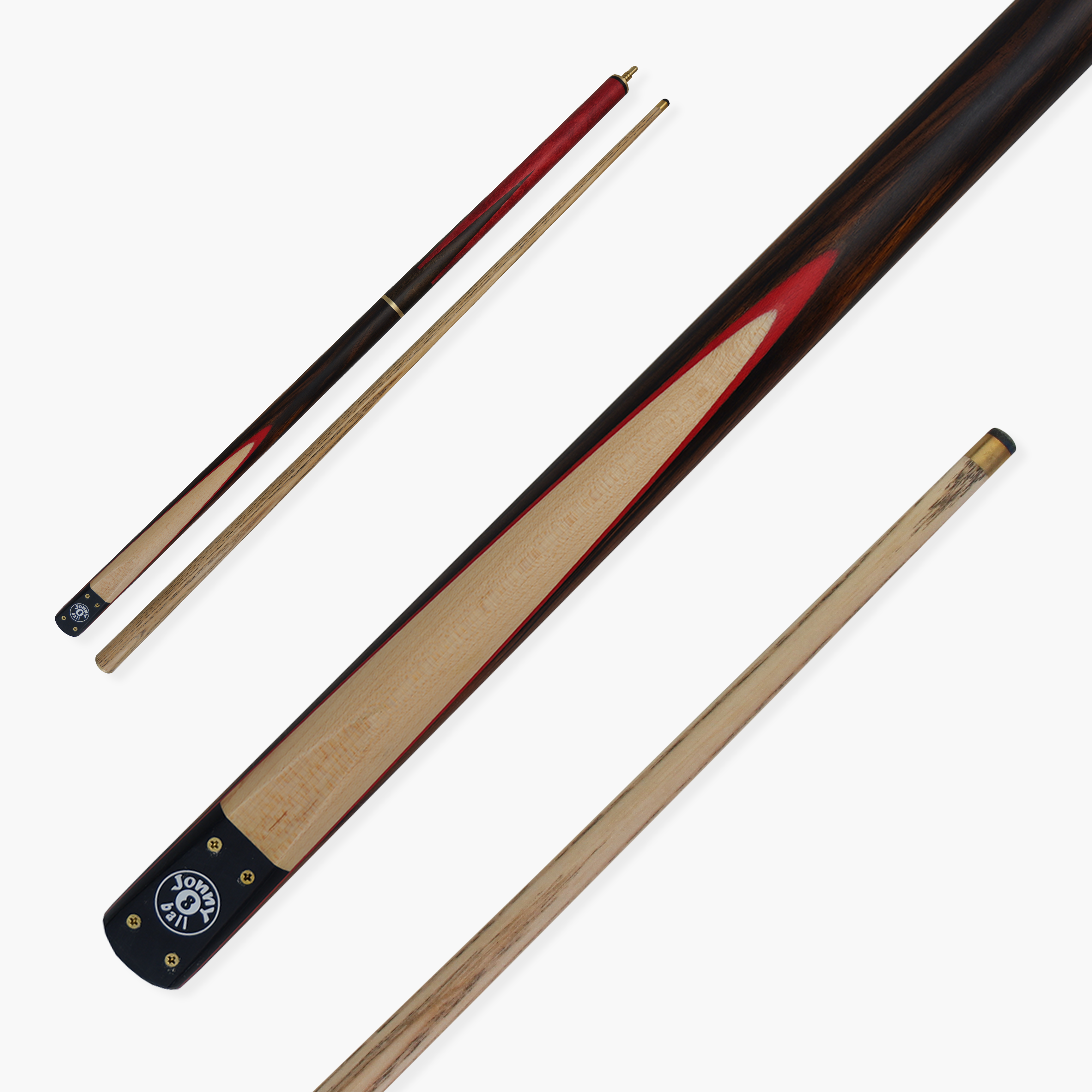 Jonny 8 Ball Hawk adjustable 3-piece pool cue Cue + Case