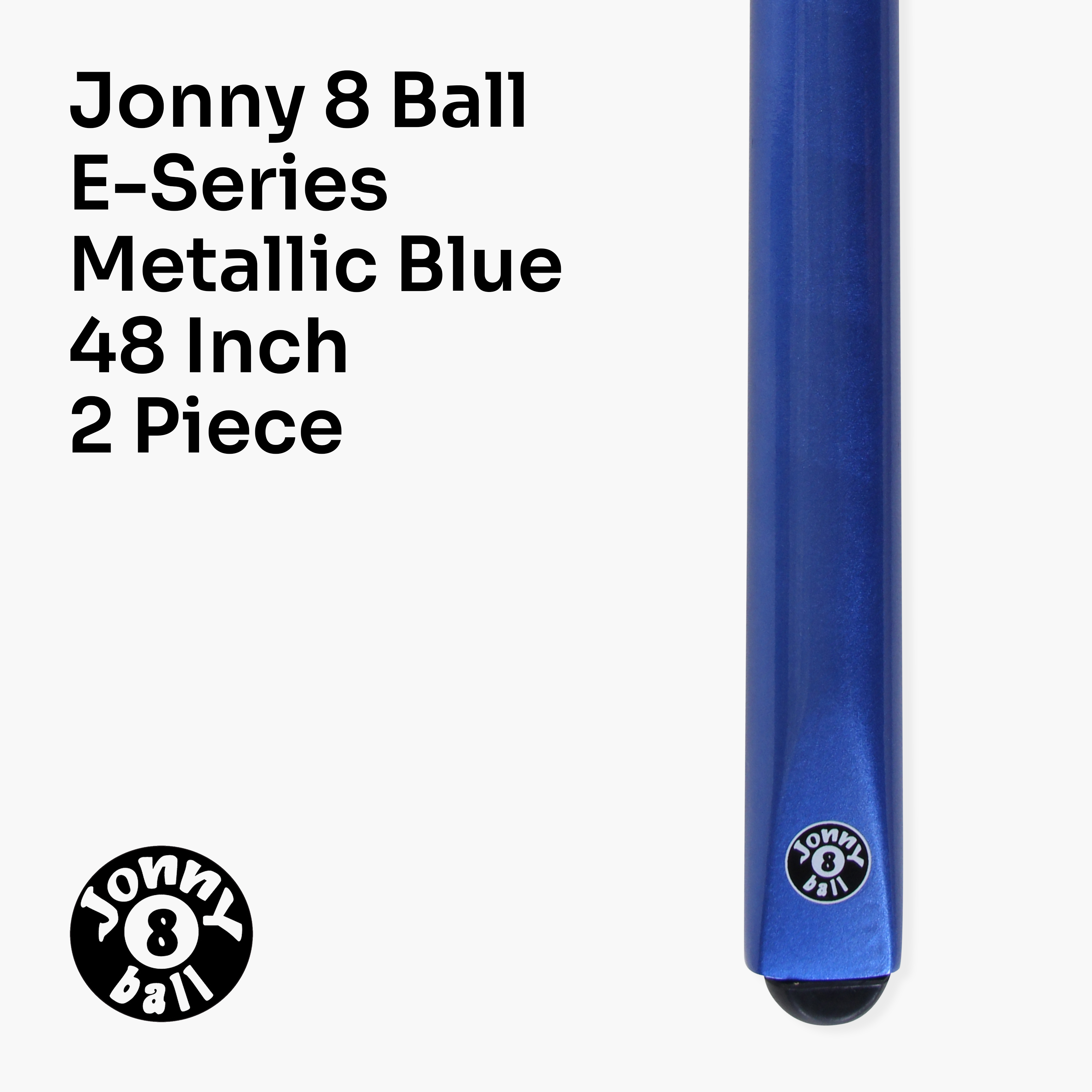 Jonny 8 Ball Metallic E-Series 2 Piece Centre Joint Snooker Pool Cue 9.5mm Tip