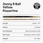 Jonny 8 Ball adjustable 57-inch 3-piece cue