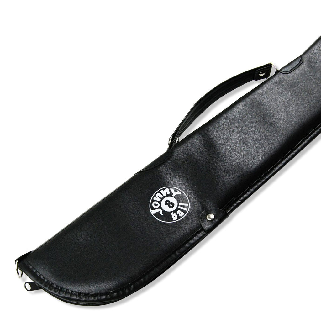 Jonny 8 Ball KIDS Small Soft Black Vinyl Cue Case For Small 36" 2pc Snooker Pool Cue - measures 53cm