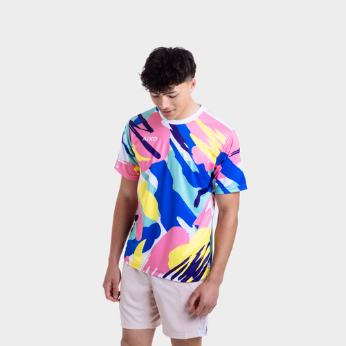 AIXO Abstract Mens Top Multicolour Aixo