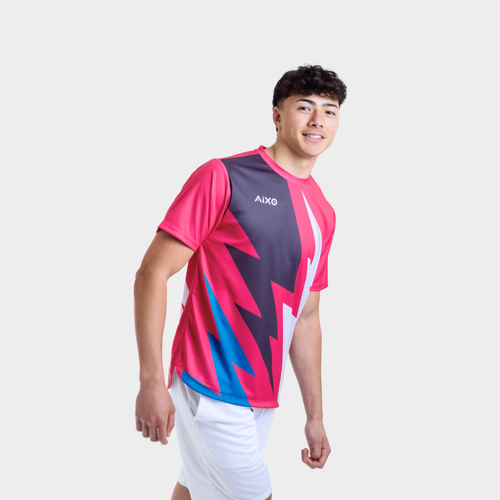Aixo Bolt Mens Top Pink Aixo