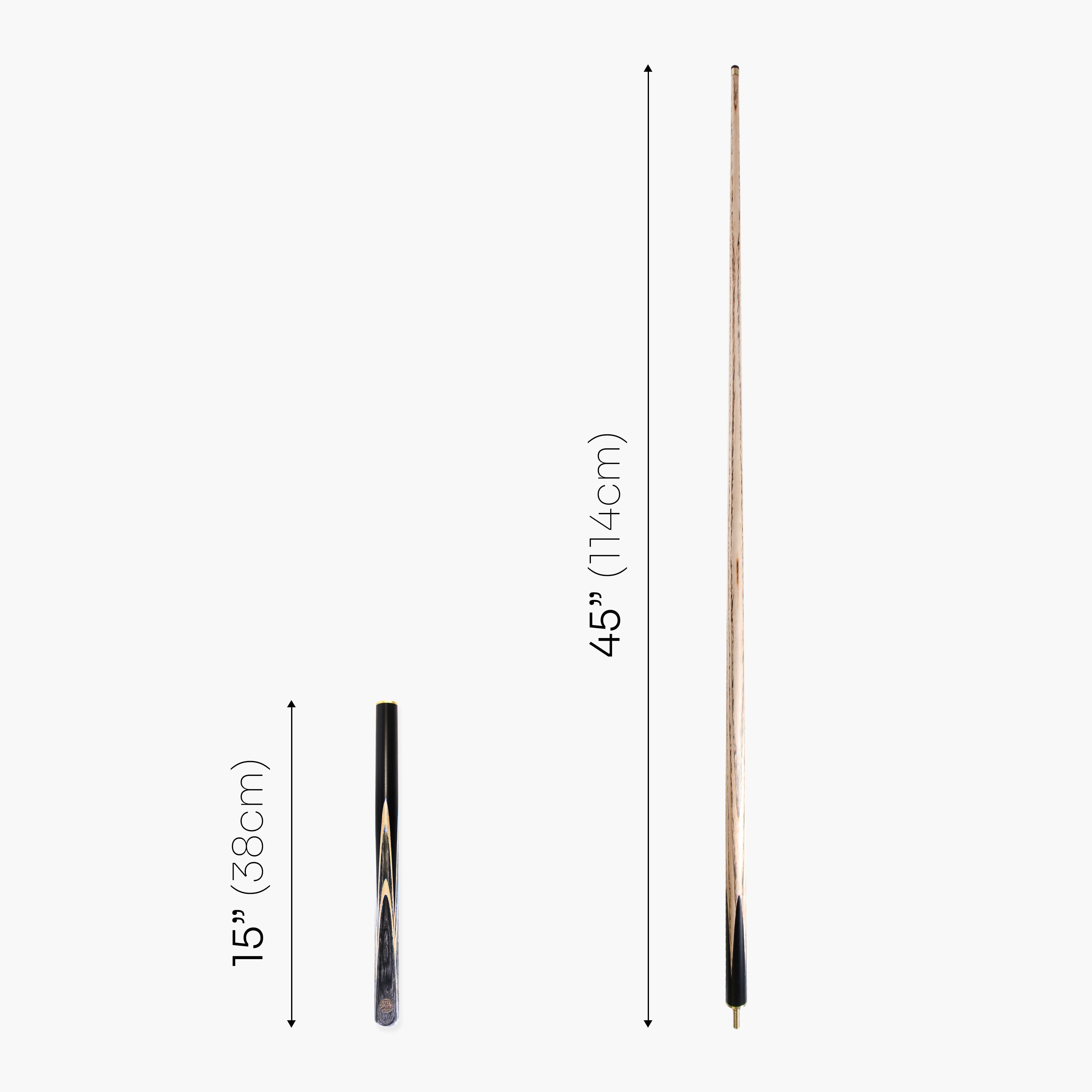 G14 Baize Master MAPLE EMPEROR 57 Inch 3/4 English 8 Ball Pool Cue with 8.5mm Tip + Mini Butt Extension