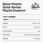 Baize Master G14 Maple Emperor 57-inch pool cue