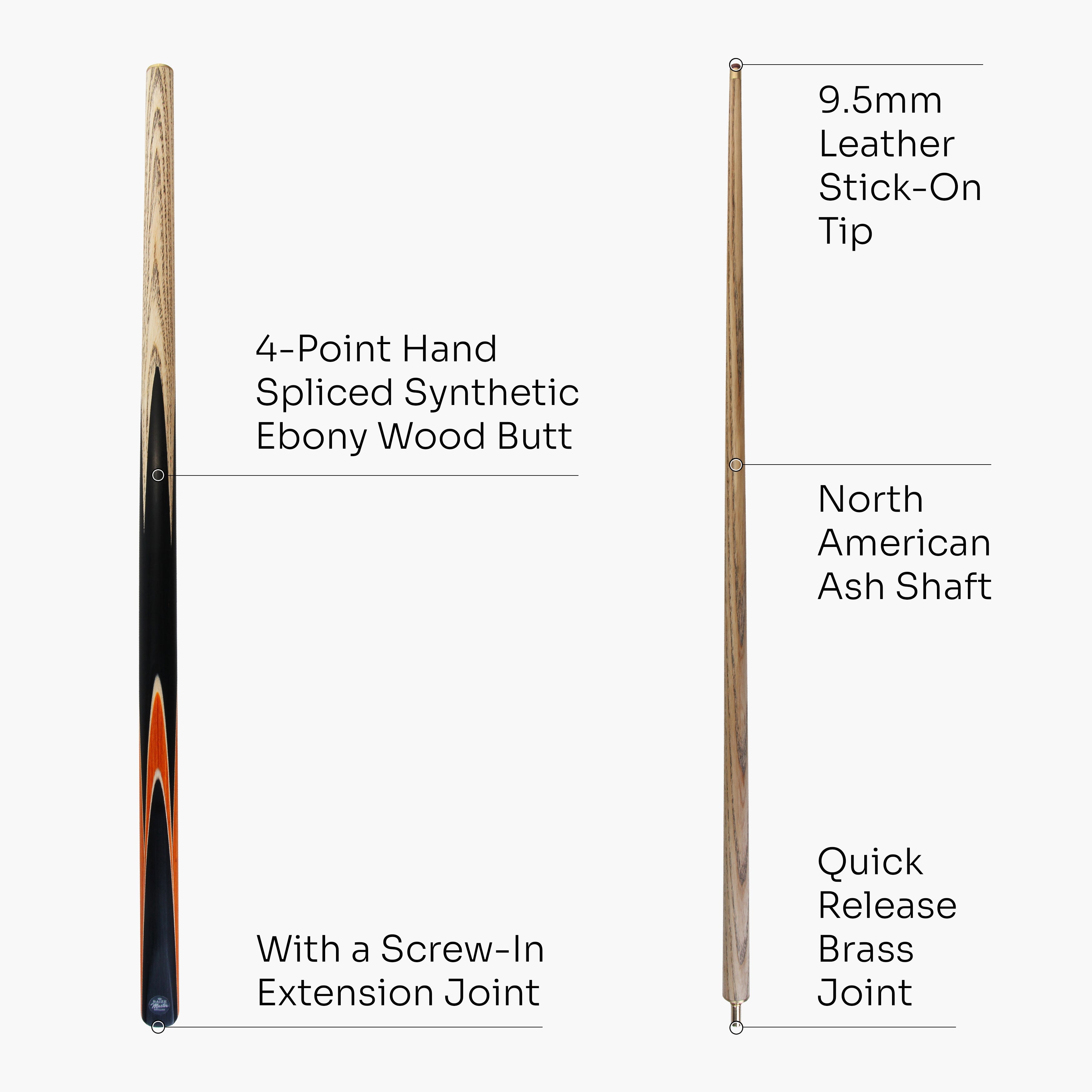 Baize Master Crucible 57-inch cue and case set
