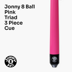 Jonny 8 Ball TRIAD 57 Inch 3 Piece Snooker Pool Cue 9.5mm Tip - Shorten to 39 Inch