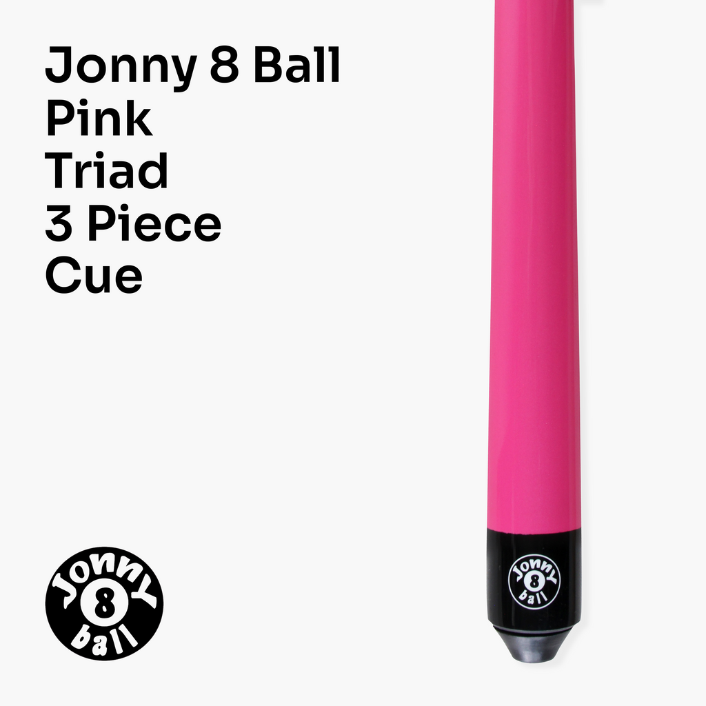 Jonny 8 Ball Pink Triad 48-inch cue and soft case